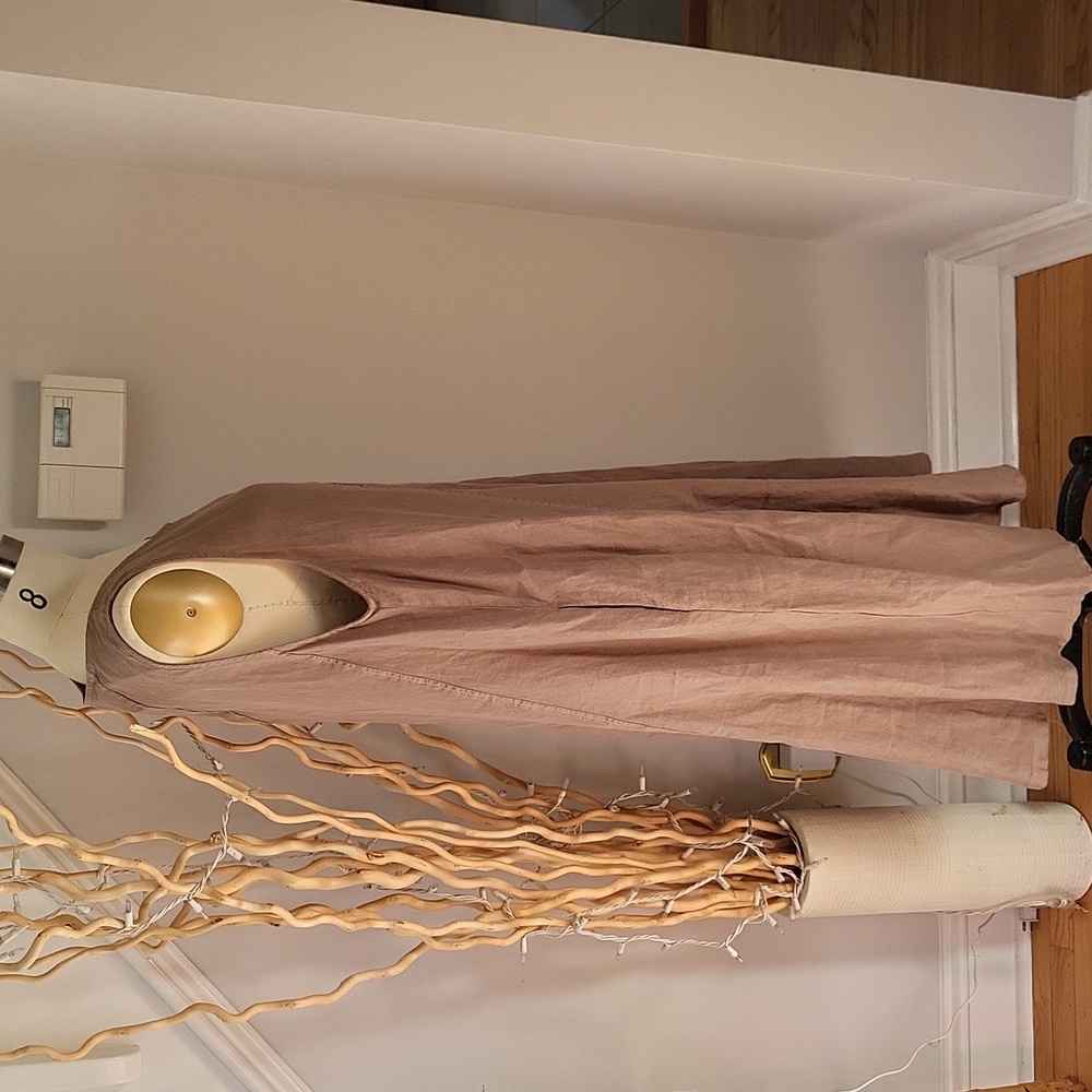MATCH POINT USA 100% New With Tags Linen full length tank dress SZ XL - Picture 2 of 11